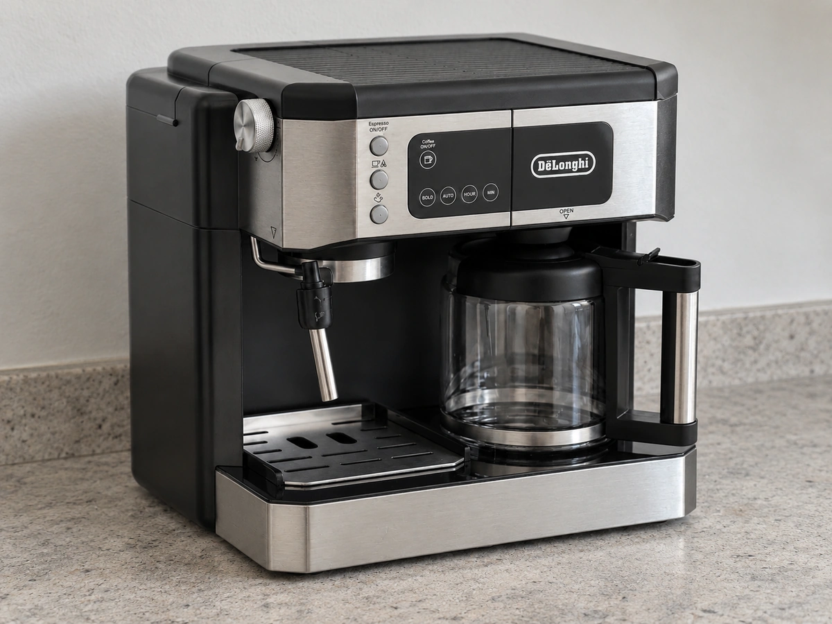 A De'Longhi espresso and drip coffee combo machine